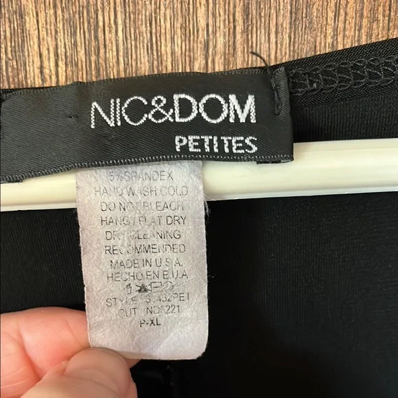 Black Midi Dress with Scoop Neck and Dolman Sleeves - Picture 2 of 5